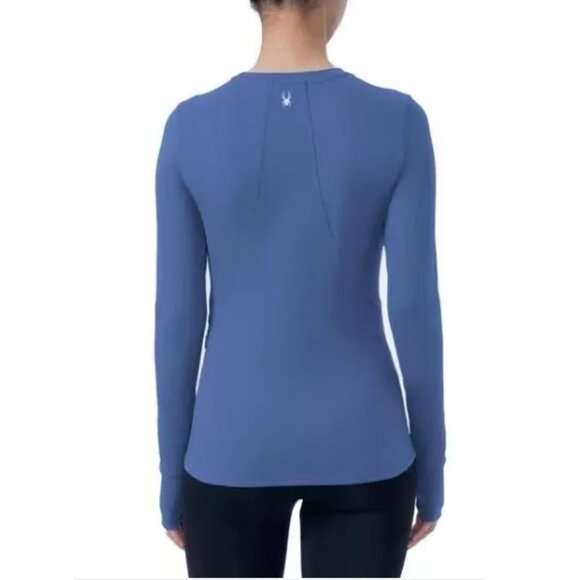 NWoT Spyder Active Women's Long Sleve Activewear Top Blue Size 2XL $50 2HL44 - Picture 2 of 2